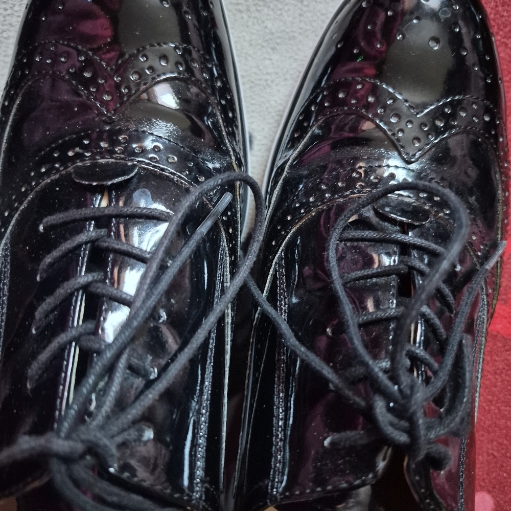 Nine West Black Patent Leather Loafers